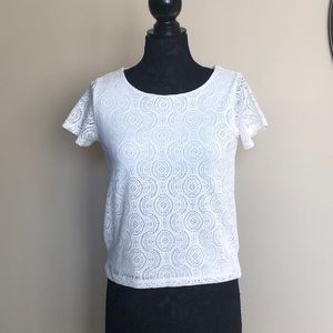 Lacey design short sleeve top